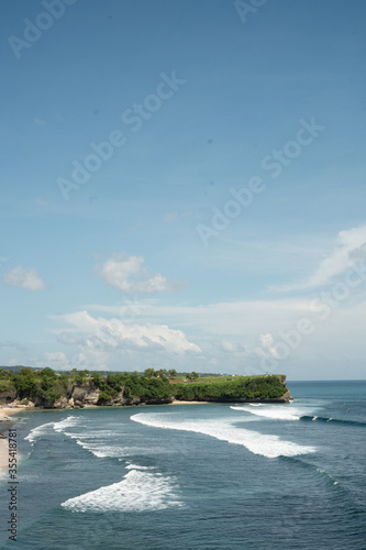 view of the cliff and ocean from top.