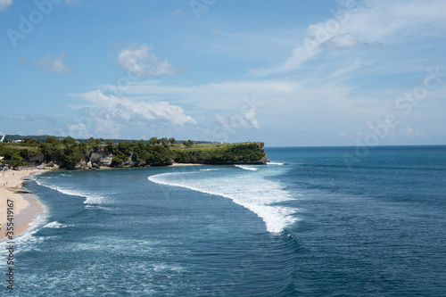 view of the beach from top.