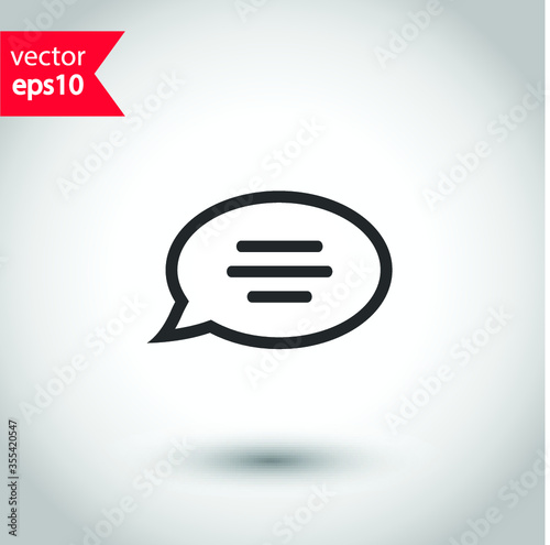 Bubble chat vector icon. Chat flat sign design. SMS chat symbol pictogram