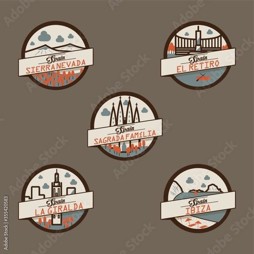 spain landmarks label