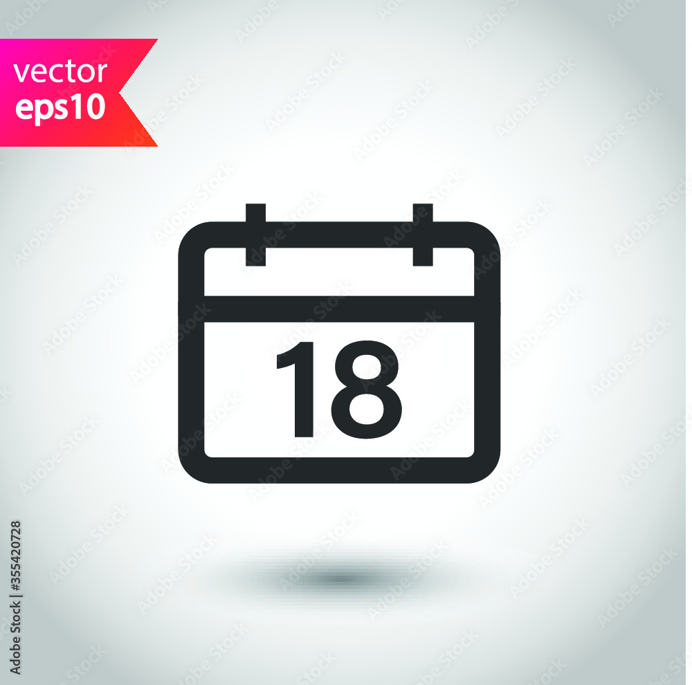 Calendar icon. Vector calendar on wall flat sign design. EPS 10 flat symbol. Calendar pictogram. Calendar icon. Vector calendar on wall flat sign design. EPS 10 flat symbol. Calendar pictogram.