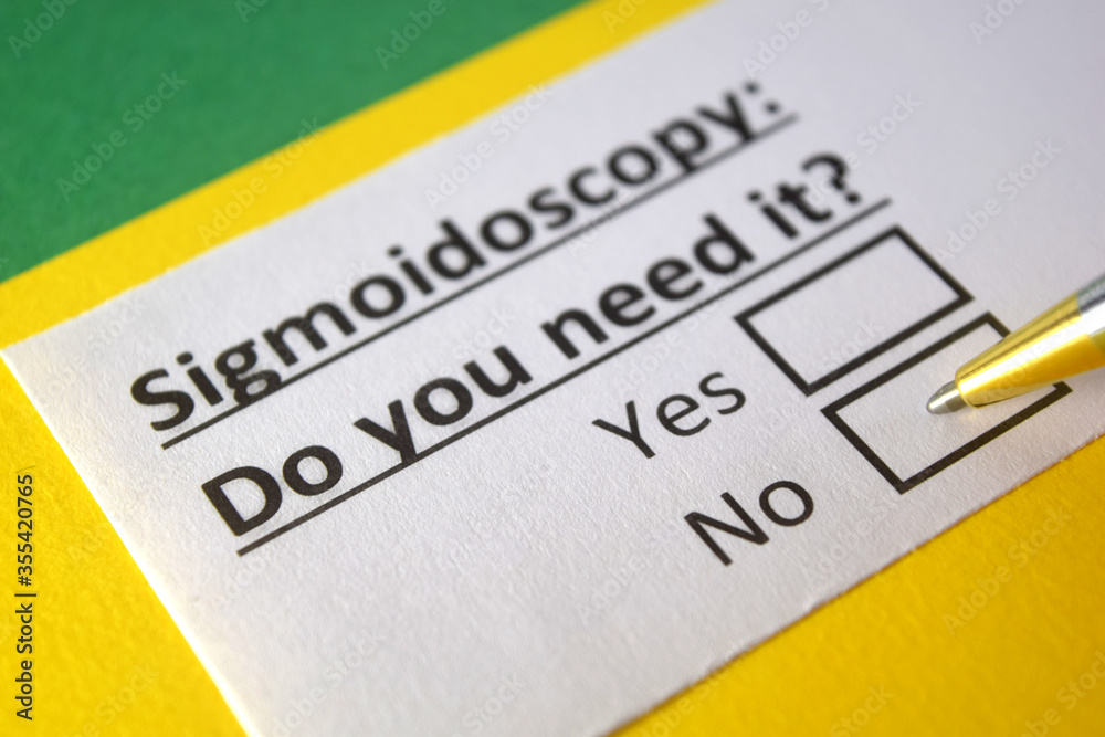 One person is answering question about sigmoidoscopy. One person is answering question about sigmoidoscopy.