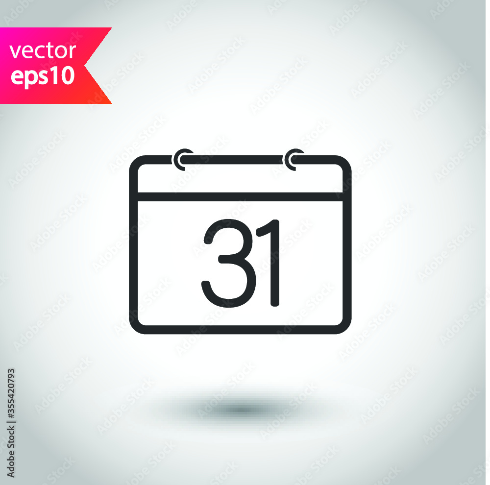 Calendar icon. Vector calendar on wall flat sign design. EPS 10 flat symbol. Calendar pictogram. Calendar icon. Vector calendar on wall flat sign design. EPS 10 flat symbol. Calendar pictogram.