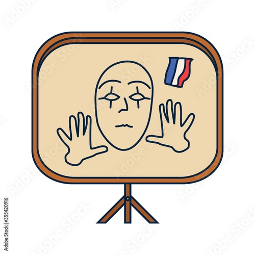 mime on easel board