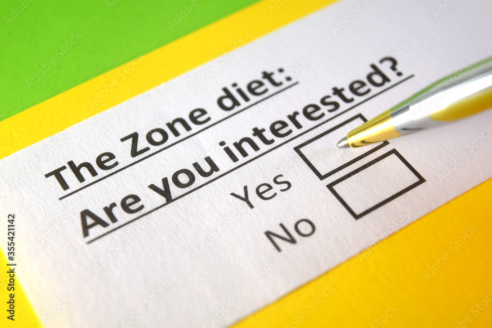 One person is answering question about zone diet. One person is answering question about zone diet.