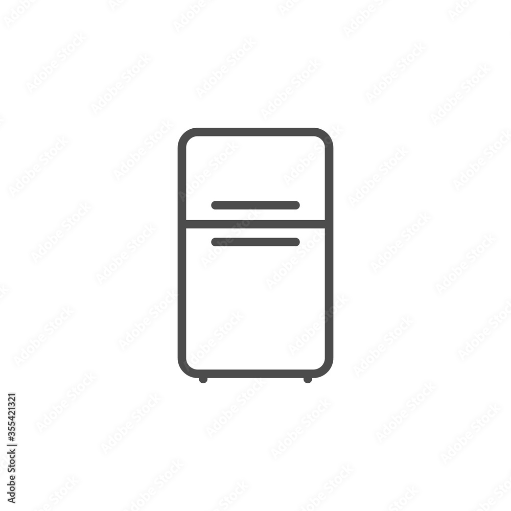 Top freezer refrigerator line outline icon Top freezer refrigerator line outline icon