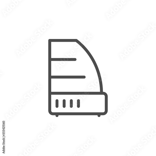 Refrigerated display case line outline icon