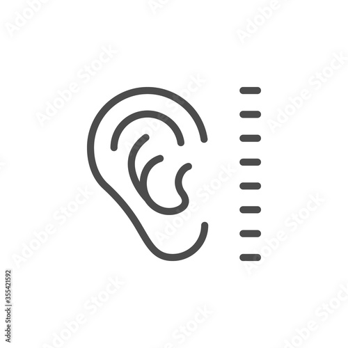 Noise level line outline icon