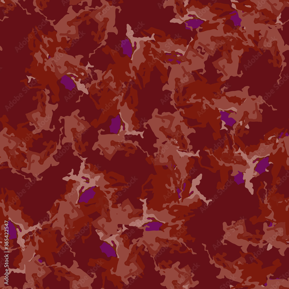UFO camouflage of various shades of red, brown and violet colors
