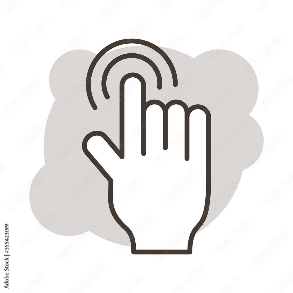 hand index line style icon