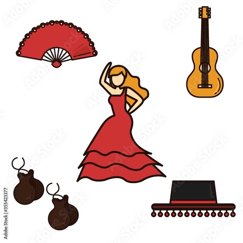 set of spain general icons