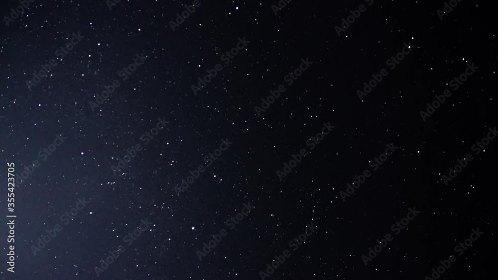 the footing of the timelapse of the night starry sky moves over the mountain range on which goes the white mist the footing of the timelapse of the night starry sky moves over the mountain range on which goes the white mist