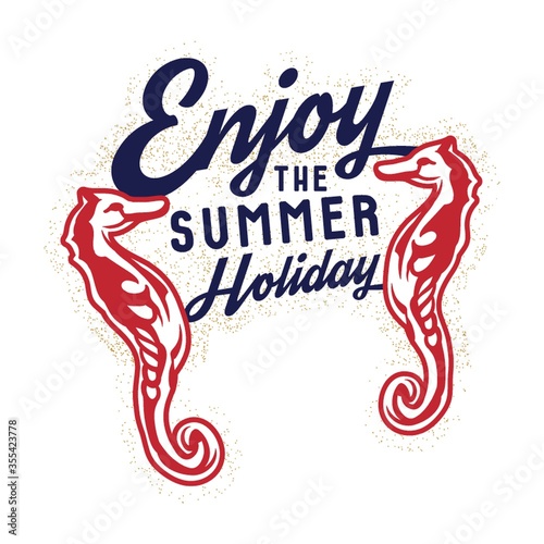 enjoy the summer holiday label