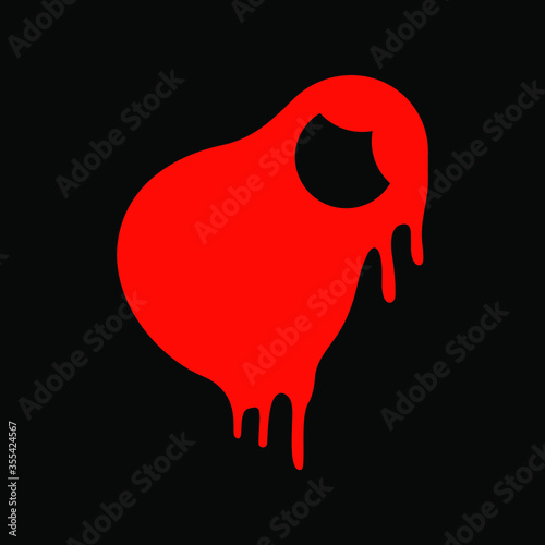 Graffiti Russian nesting doll flowing with blood