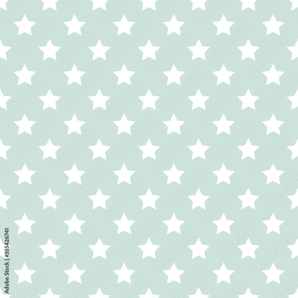 seamless pattern, grey background with white five-pointed stars