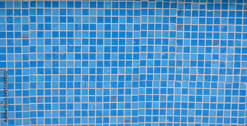 blue mosaic tiles