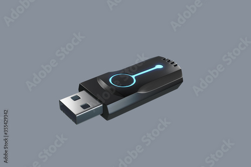 Valokuva 3d rendered usb flash drive (original design)