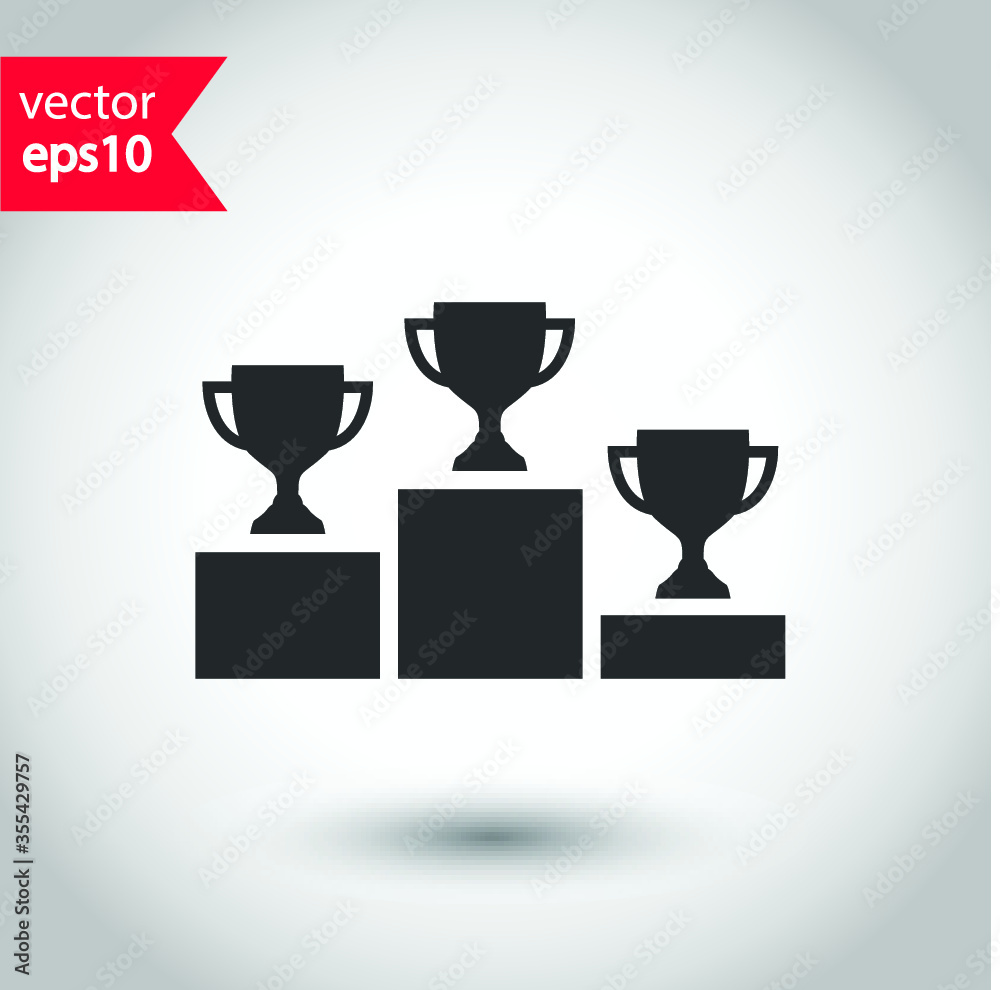 Cup vector icon. First place cup flat sign design. Reward victory cup symbol. Goblet icon. Ceremony contest cup icon. EPS 10 flat symbol pictogram. Cup vector icon. First place cup flat sign design. Reward victory cup symbol. Goblet icon. Ceremony contest cup icon. EPS 10 flat symbol pictogram.