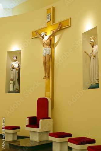 The main altar in the parish church of St. Matthew in Dugave, Zagreb, Croatia photo