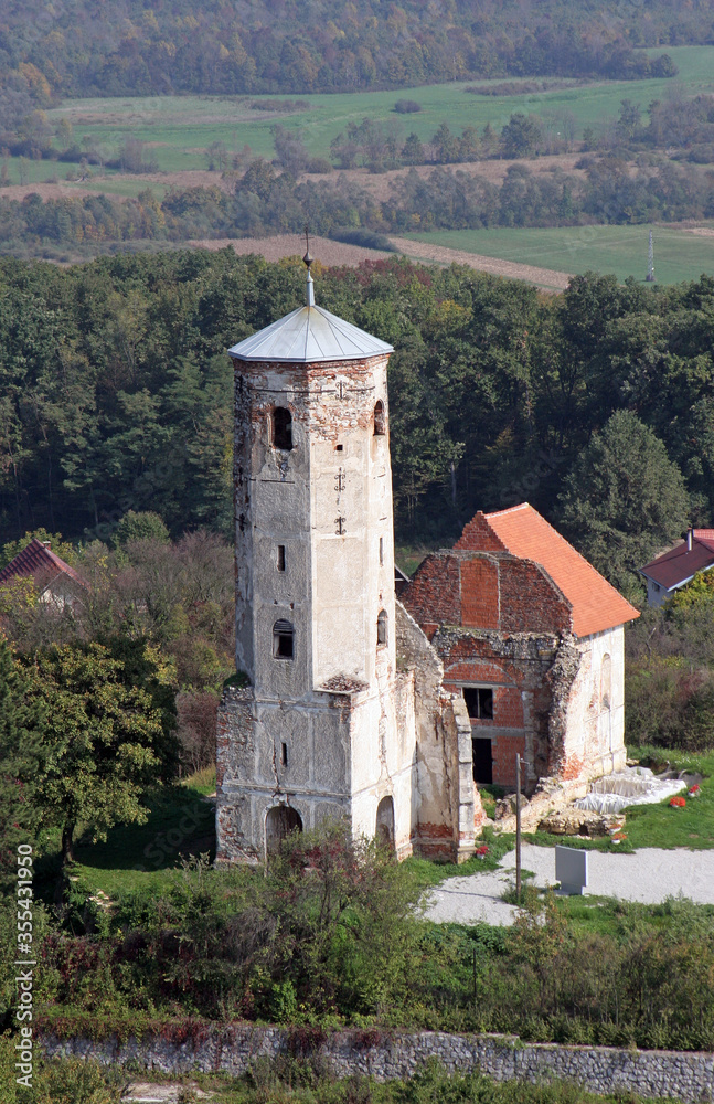 Ruins of the medieval church of St. Martin in Martin Breg, Dugo Selo, Croatia