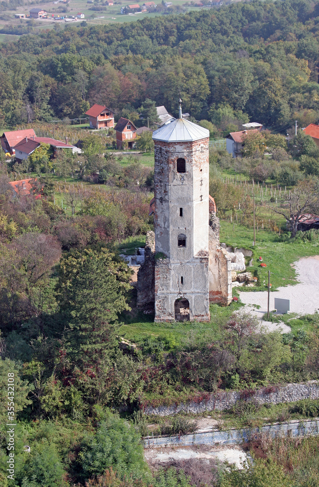 Ruins of the medieval church of St. Martin in Martin Breg, Dugo Selo, Croatia