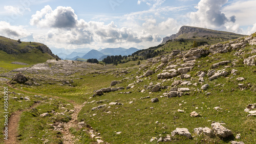 Mountain hike on the Vercors Highlands, France