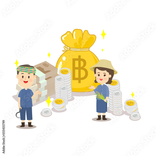 Thai famer and money