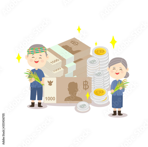 Thai famer and money