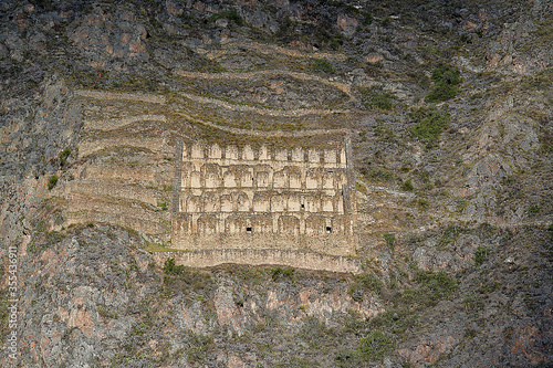 Pinkuylluna, Inca storehouses near Ollantaytambo 123 photo