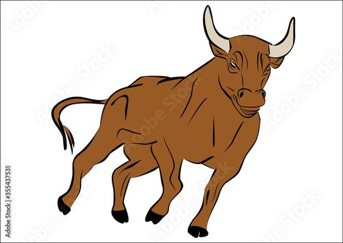 Bull illustration vector