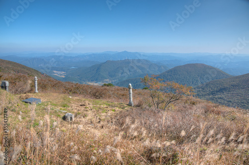 Grave at Mudeungsan mountain in Republic of Korea photo