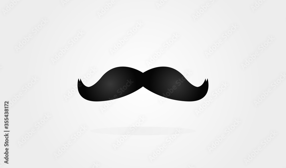 Mustache icon. Classical old style. İsolated vector illustration Mustache icon. Classical old style. İsolated vector illustration