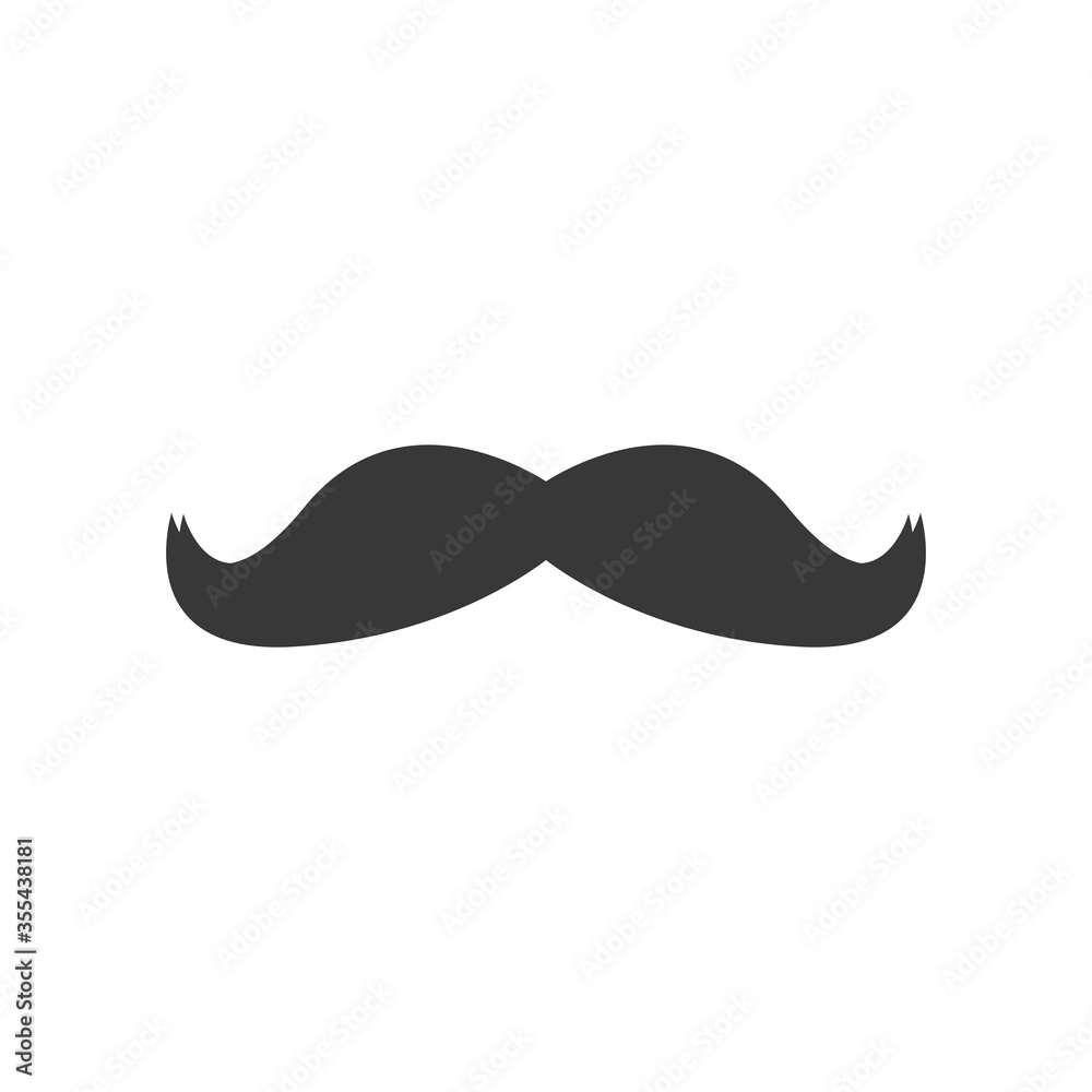 Mustache icon. Classical old style. İsolated vector illustration Mustache icon. Classical old style. İsolated vector illustration