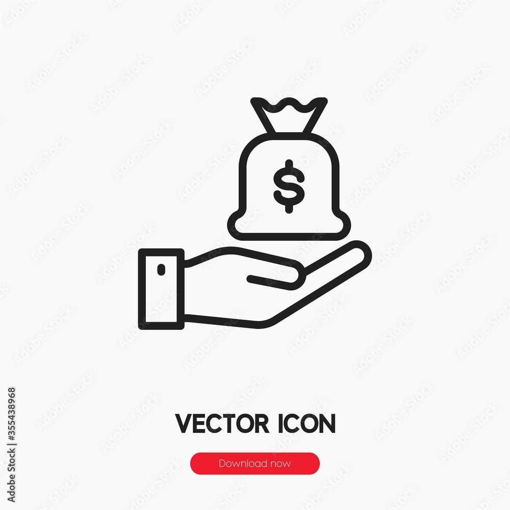 money bag icon vector sign symbol money bag icon vector sign symbol
