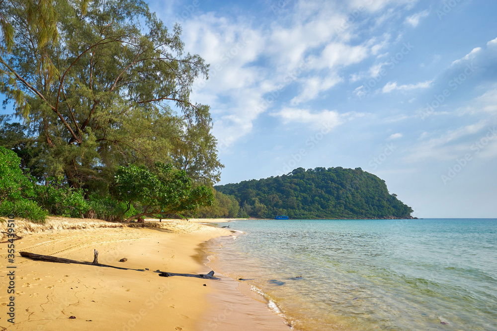 Lazy beach at Koh Rong Sanloem island