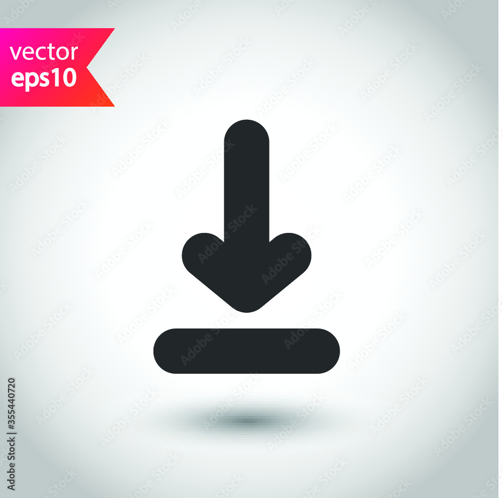 Download arrow vector icon. Upload vector flat sign design. EPS 10 flat symbol pictogram Download arrow vector icon. Upload vector flat sign design. EPS 10 flat symbol pictogram