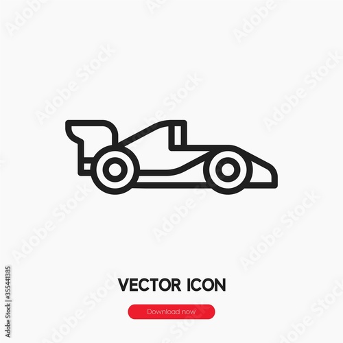 racing car icon vector sign symbol