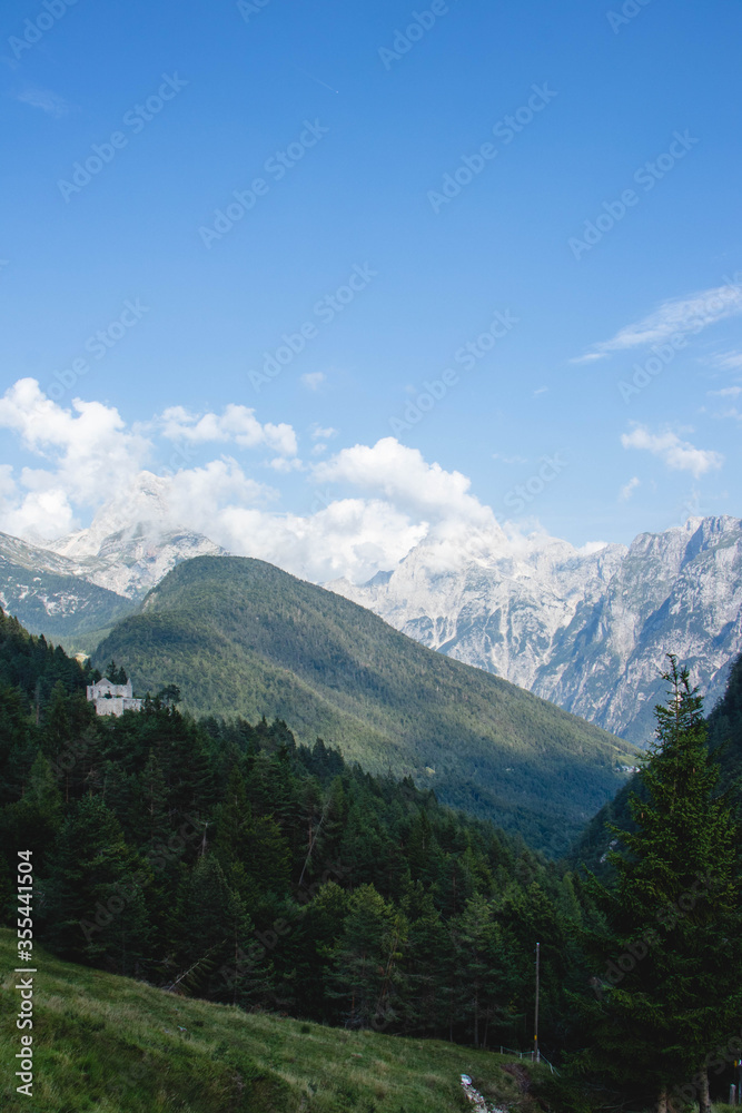 Mountains in Triglav national park. Alps in Slovenia