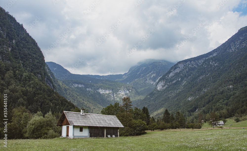 Mountain hut in Triglav national park Slovenia
