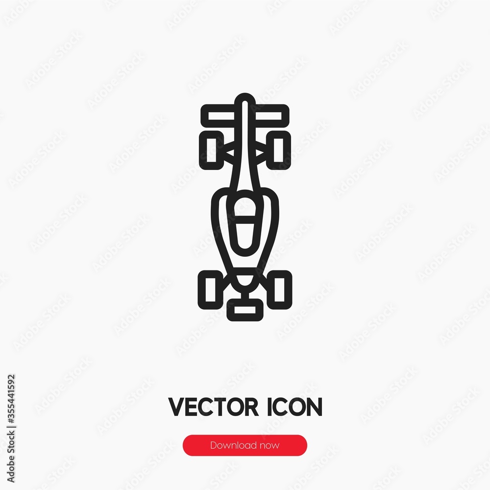Obraz premium racing car icon vector sign symbol