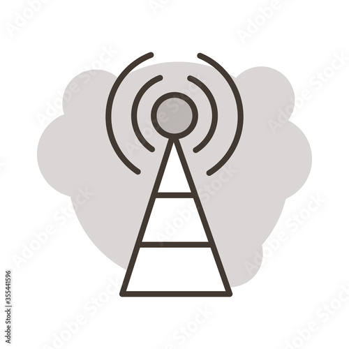 antena communication online line style icon