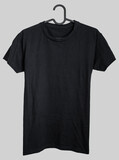Black blank cotton t-shirt