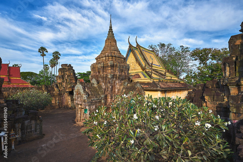 Принти на полотні Nokor Bachay pagoda in Kampong Cham, Cambodia