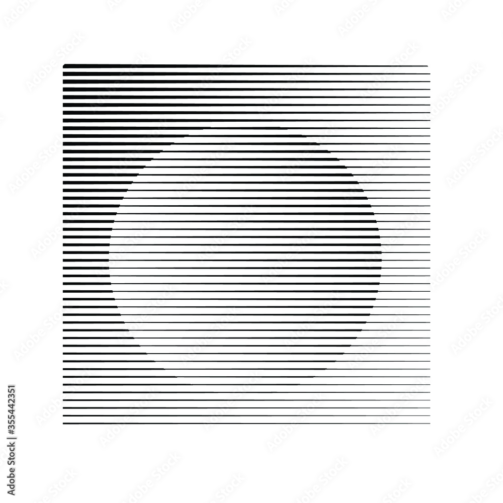 Square Logo with lines. Circle unusual icon Design .Background with ...