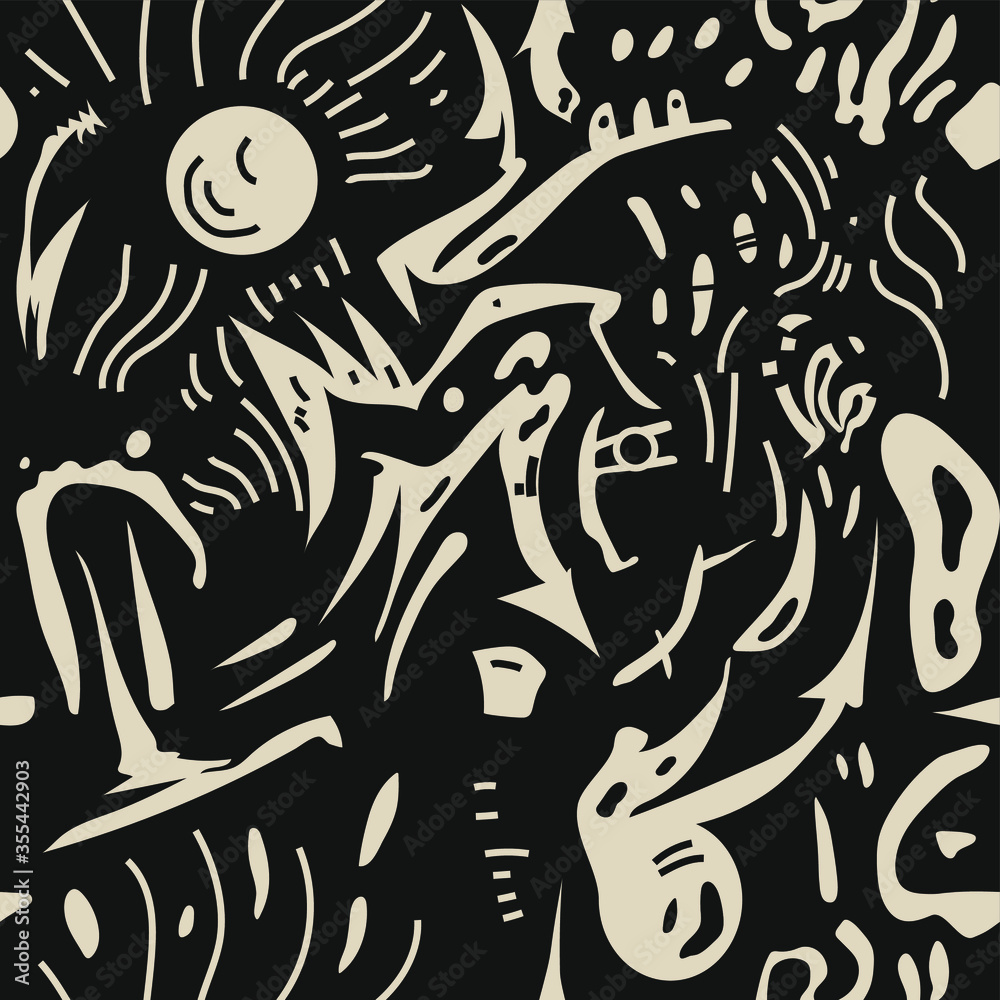 Abstract black and light brown vector pattern. Abstract black and light brown vector pattern.
