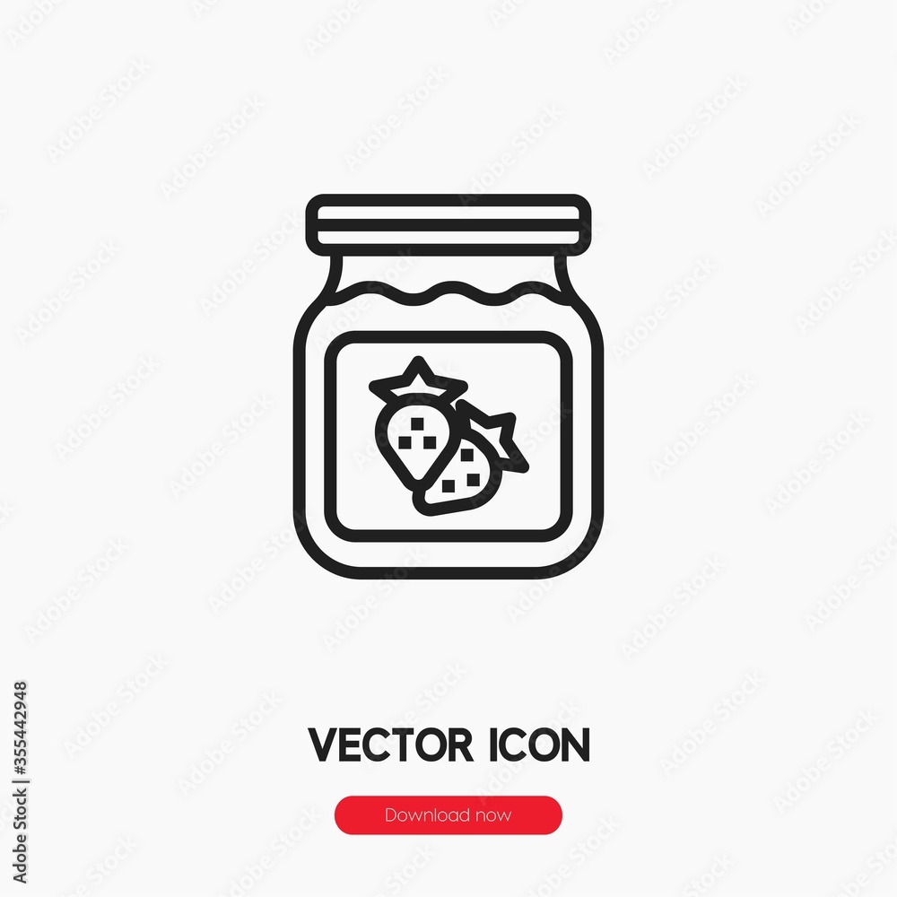 strawberry jam icon vector sign symbol strawberry jam icon vector sign symbol
