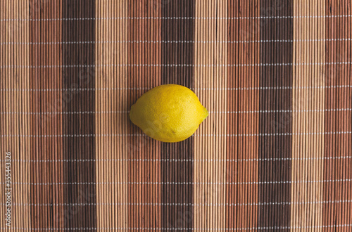 Lemon over a pattern background
