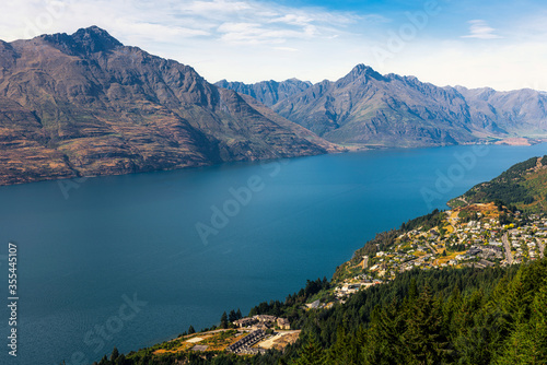 Queenstown and Lake Wakatipu in New Zealand's south Island