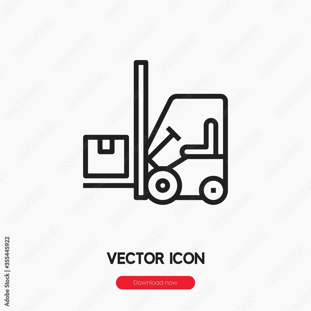 forklift icon vector sign symbol