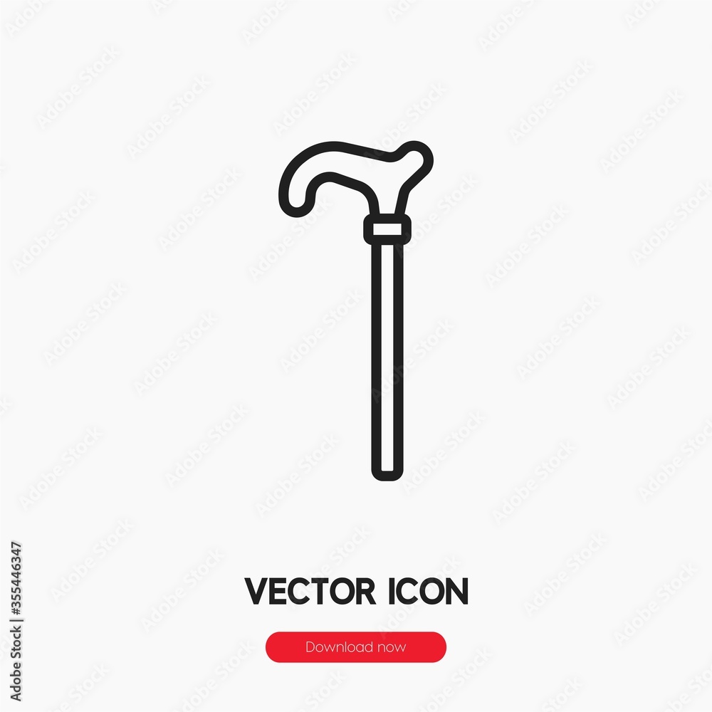 walking cane icon vector sign symbol walking cane icon vector sign symbol